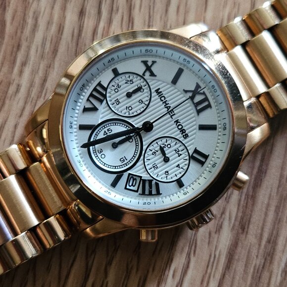 Michael Kors Girls Wristwatch Cooper Chronograph Rose Gold-Tone Date Calendar - Picture 4 of 15